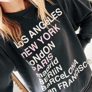 Anine Bing City Love Sweatshirt NWT